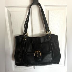 AUTHENTIC VINTAGE COAH Black Leather Bag